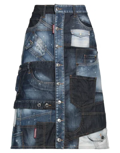 Dsquared2 Denim Skirts In Blue