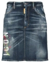 Dsquared2 Woman Denim Skirt Blue Size 4 Cotton, Elastane In Blue