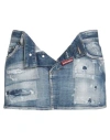 Dsquared2 Woman Denim Skirt Blue Size 10 Cotton, Polyester, Elastane In Blue