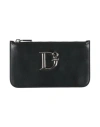 Dsquared2 Woman Document Holder Black Size - Calfskin In Black