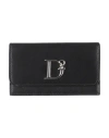 Dsquared2 Woman Document Holder Black Size - Leather In Black