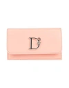 Dsquared2 Woman Document Holder Salmon Pink Size - Leather