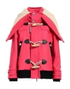 Dsquared2 Woman Puffer Coral Size 4 Virgin Wool, Polyamide, Elastane In Red