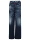 Dsquared2 Navy Blue Flare Jeans In Blue