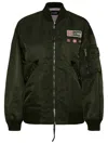DSQUARED2 DSQUARED2 BOMBER JACKET IN GREEN NYLON WOMAN