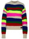 Dsquared2 Multicoloured Striped Crew-neck Sweater In Multicolor