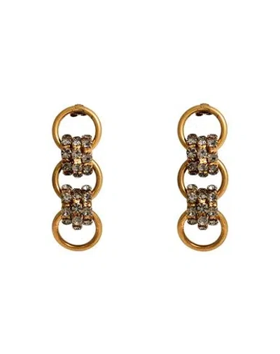 Dsquared2 Woman Earrings Bronze Size - Brass In Yellow