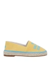 Dsquared2 Woman Espadrilles Yellow Size 8 Textile Fibers