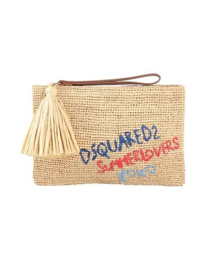 Dsquared2 Woman Handbag Beige Size - Natural Raffia In Sand