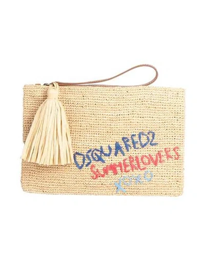 Dsquared2 Woman Handbag Beige Size - Natural Raffia In Sand
