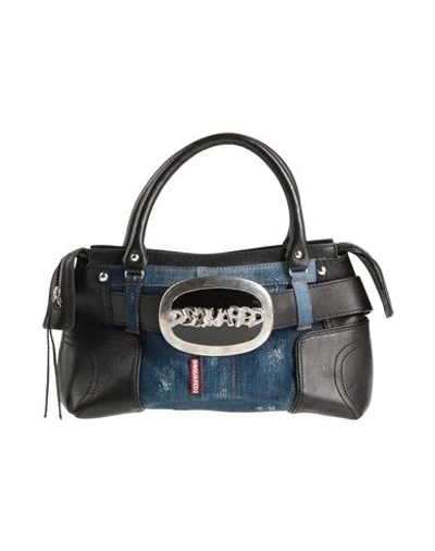 Dsquared2 Woman Handbag Blue Size - Textile Fibers, Leather