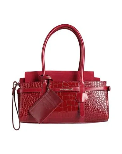 Dsquared2 Woman Handbag Brick Size - Calfskin In Red