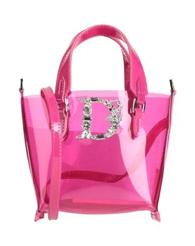 Dsquared2 D2 Crystal Statement Shopping Bag In Fuchsia