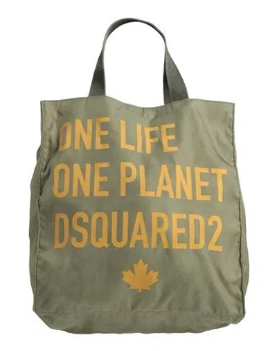 Dsquared2 Woman Handbag Military Green Size - Textile Fibers