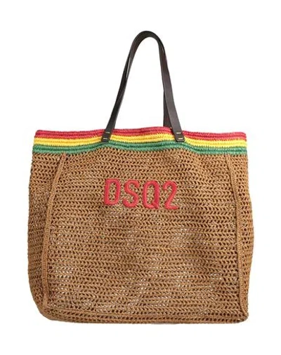 Dsquared2 Woman Handbag Sand Size - Straw, Soft Leather In Beige
