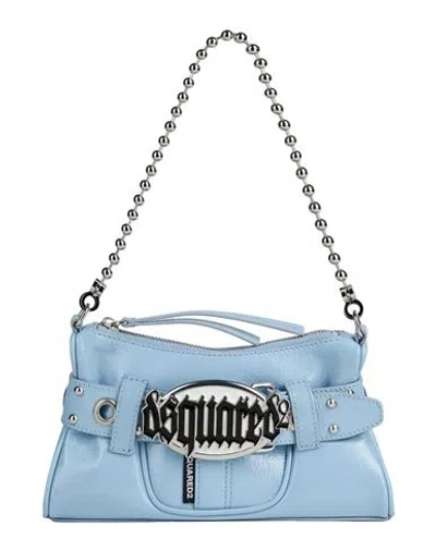 Dsquared2 Woman Handbag Sky Blue Size - Leather