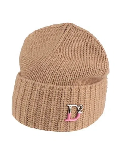 Dsquared2 Woman Hat Beige Size Onesize Wool, Viscose, Polyamide, Cashmere