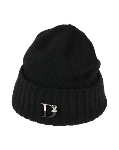 Dsquared2 Woman Hat Black Size Onesize Wool, Viscose, Polyamide, Cashmere