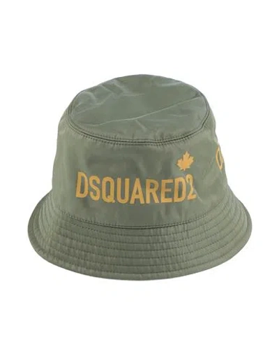 Dsquared2 Man Hat Military Green Size S Polyamide