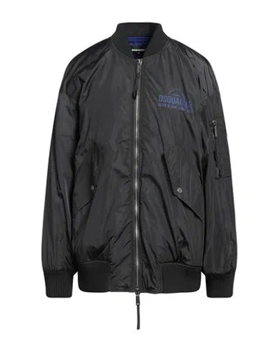Dsquared2 Woman Jacket Black Size 10 Polyamide