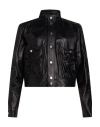 Dsquared2 Black Solid Band Collar Jacket In Black