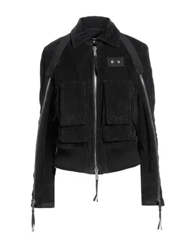 Dsquared2 Woman Jacket Black Size 6 Cotton, Elastane