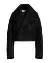 Dsquared2 Double-breasted Cropped Coat In Black