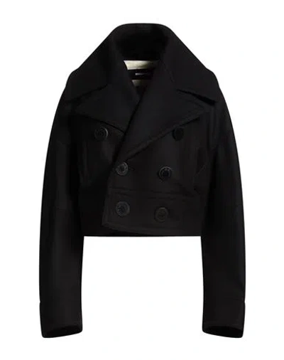 DSQUARED2 DSQUARED2 WOMAN JACKET BLACK SIZE 6 VIRGIN WOOL, POLYAMIDE, ELASTANE