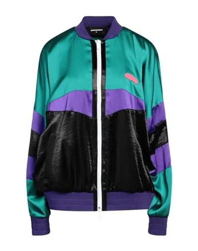 DSQUARED2 DSQUARED2 WOMAN JACKET GREEN SIZE 10 POLYESTER