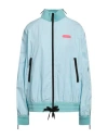 Dsquared2 Woman Jacket Light Blue Size 8 Cotton, Polyester