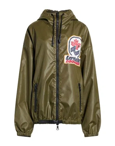 Dsquared2 Woman Jacket Military Green Size M Polyester