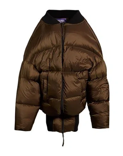 Dsquared2 Woman Jacket Military Green Size Xxs Polyamide In Brown
