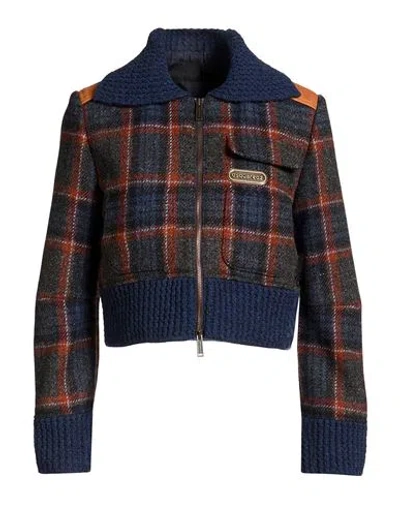 Dsquared2 Woman Jacket Navy Size 8 Virgin Wool In Blue