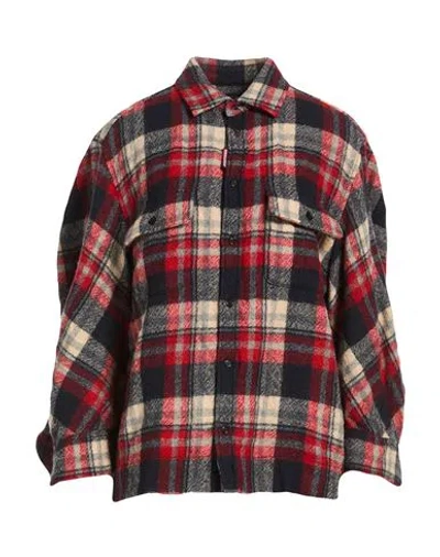 Dsquared2 Woman Jacket Red Size 4 Virgin Wool In Multi