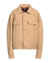 Dsquared2 Woman Jacket Sand Size 10 Virgin Wool, Polyamide In Beige