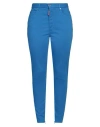 Dsquared2 Woman Jeans Azure Size 2 Cotton, Elastomultiester, Elastane, Polyester, Cow Leather In Blue