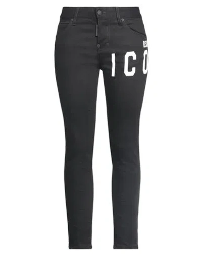 Dsquared2 Woman Jeans Black Size 0 Cotton, Elastane