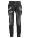 Dsquared2 Woman Jeans Black Size 10 Cotton, Elastane In Black
