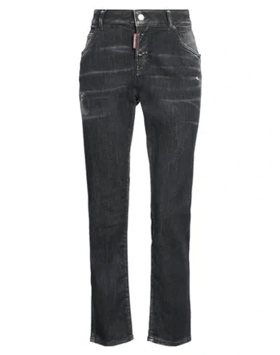 Dsquared2 Woman Jeans Black Size 10 Cotton, Elastomultiester, Elastane