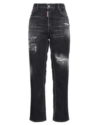 Dsquared2 Woman Jeans Black Size 10 Cotton, Elastomultiester, Elastane