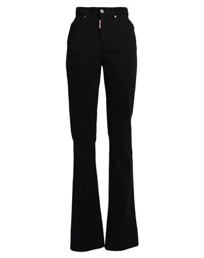 Dsquared2 Woman Jeans Black Size 16 Cotton, Elastomultiester, Elastane