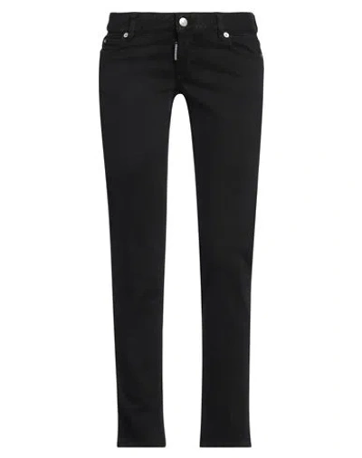 Dsquared2 Woman Jeans Black Size 2 Cotton, Elastane