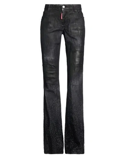 Dsquared2 Woman Jeans Black Size 2 Cotton, Elastane