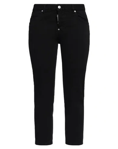 Dsquared2 Woman Jeans Black Size 2 Cotton, Elastane