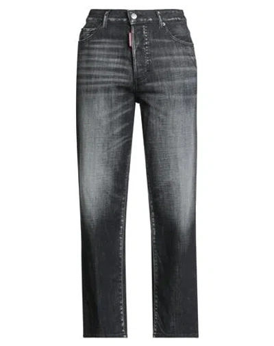 Dsquared2 Woman Jeans Black Size 2 Cotton, Elastane, Calfskin