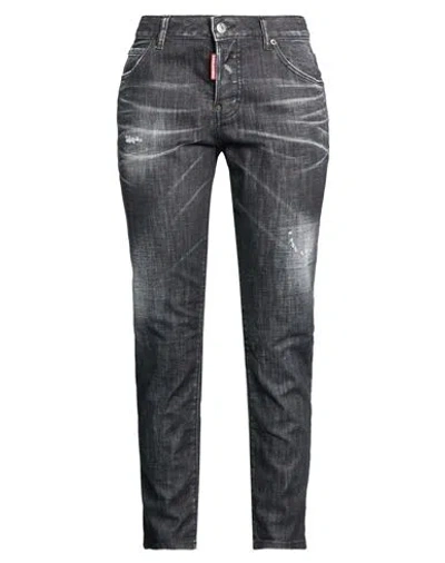 Dsquared2 Woman Jeans Black Size 4 Cotton, Elastane