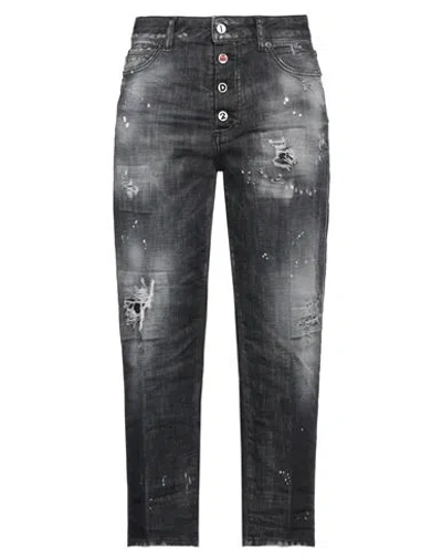 Dsquared2 Woman Jeans Black Size 2 Cotton, Elastane