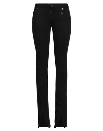 Dsquared2 Woman Jeans Black Size 6 Cotton, Elastomultiester, Elastane