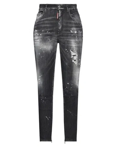 Dsquared2 Distressed Tapered Jeans In Black