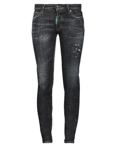 Dsquared2 Woman Jeans Black Size 6 Cotton, Elastane